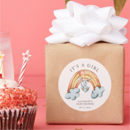 Adesivo Coelhinho Coelho Bonito Arco-Íris É um Pau-Menino