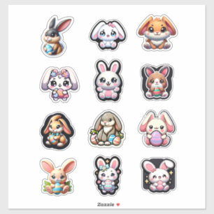 Adesivo Coelhinho da Páscoa Bonito Kawaii