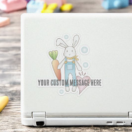 Adesivo Coelhinho De Animais Enchidos, Cute Personalizado