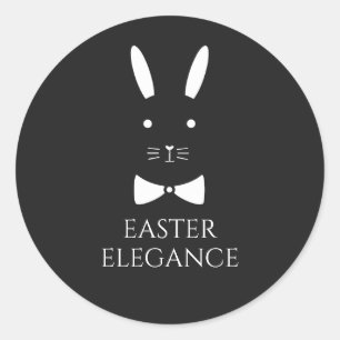 Adesivo Coelhinho de Elegância de Páscoa personalizável