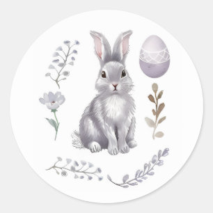 Adesivo Coelhinho de Páscoa de Aquarela
