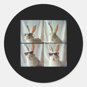 Adesivo Coelhinho De Páscoa No Estilo Da Máquina De Fotos 