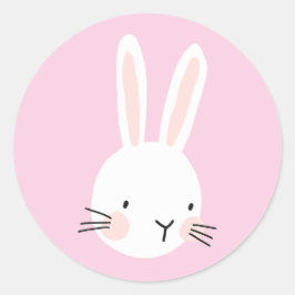 Adesivo Coelhinho Rosa Bonito Personalizado