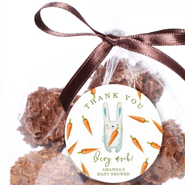 Adesivo Coelhinhos e cenouras - obrigado-te muito (Criador carregado)