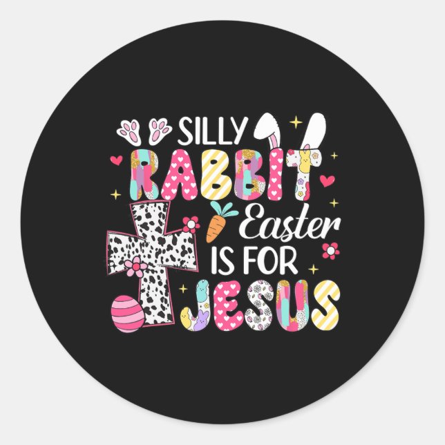 Adesivo Coelho Bobo A Páscoa É Para Jesus Religioso Cristã (Frente)