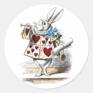 Adesivo Coelho Branco Alice Mundo das Maravilhas Coelho de