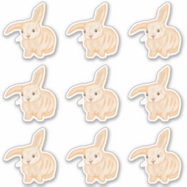 Adesivo Coelho Coelho Castanho Bonito - 9x recortado.