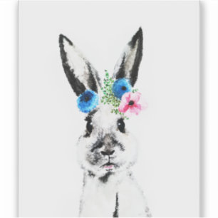 Adesivo Coelho com Flores