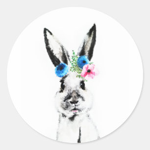 Adesivo Coelho com Flores
