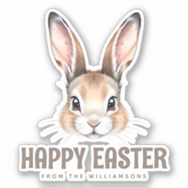 Adesivo Coelho da Páscoa coxa de Cor de Água Moderna Perso