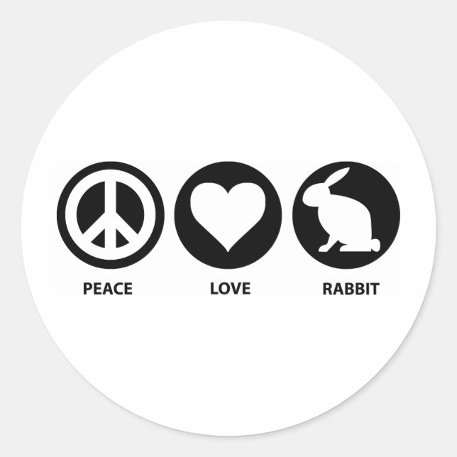 Adesivo Coelho da Paz e Amor (Frente)