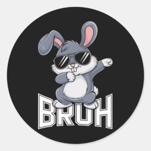Adesivo Coelho Dabbing Páscoa Bruh1