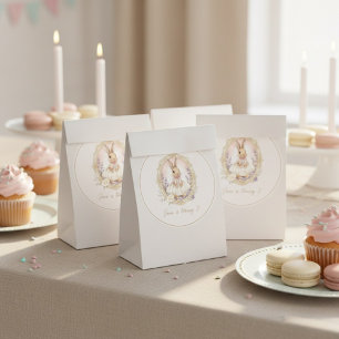 Adesivo Coelho de Aquarela Elegante de Aniversário