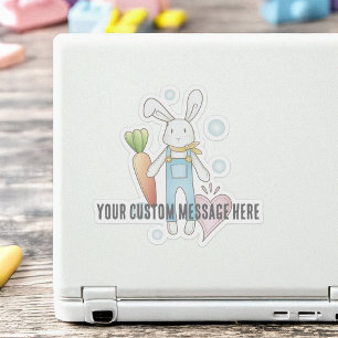 Adesivo Coelho de pelúcia fofo personalizado