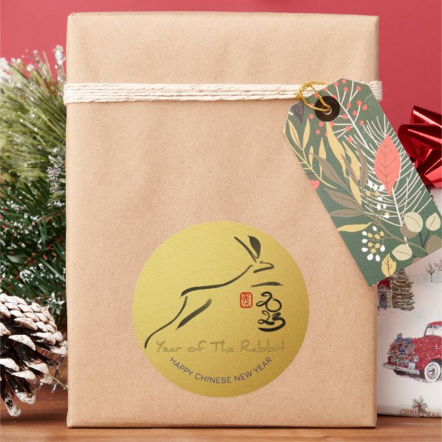 Adesivo Coelho de Pintura Chinês Lunar Novo Ano S1 (Feriado)