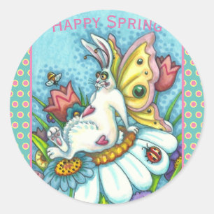 ADESIVO COELHO DE PRIMAVERA FLUTTERBUN FELIZ, FEIRA DE BUN