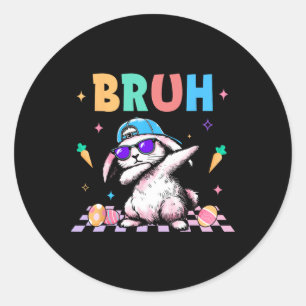 Adesivo Coelho do Dabbing Feliz Dia de Páscoa Ovo Menino