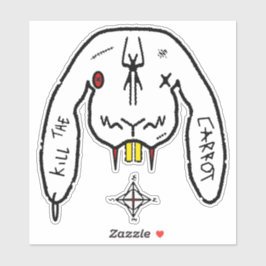 Adesivo Coelho do Destino Coelho Engraçado e Estranho