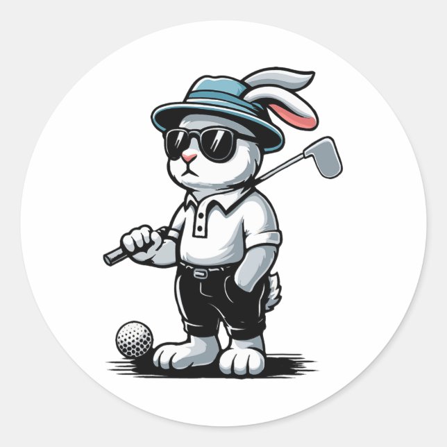 Adesivo Coelho do Golf Punk Golfing (Frente)