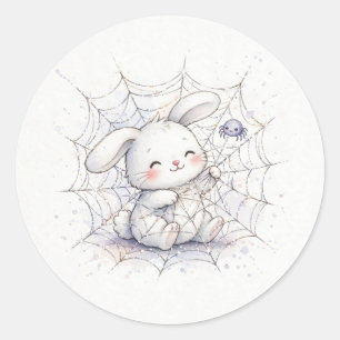 Adesivo Coelho em Teia de Aranha Brilhante de Halloween