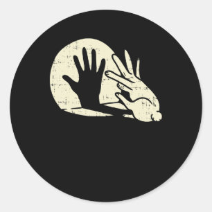 Adesivo Coelho Engraçado Sombra Joga Pun Bunny Lover