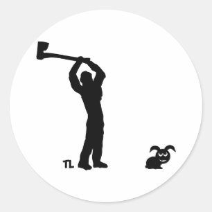 Adesivo coelho morto preto - lumberjack