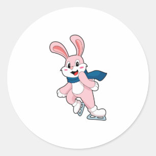 Adesivo Coelho Patinação no gelo Patins de gelo