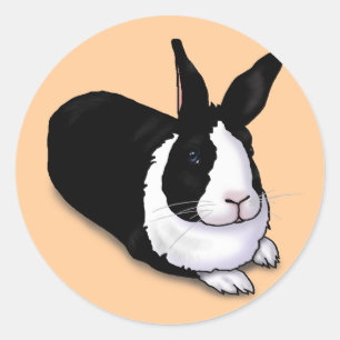 Adesivo Coelho preto e branco