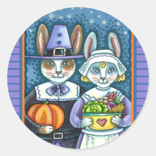 ADESIVO COELHOS DE PILGRIM, OBRIGADO A COLHEITA DE HARE, B