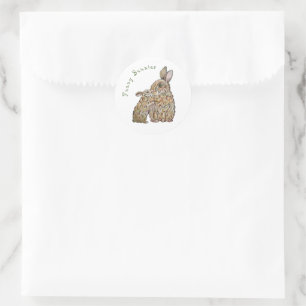Adesivo Coelhos engraçados. desenho do lápis