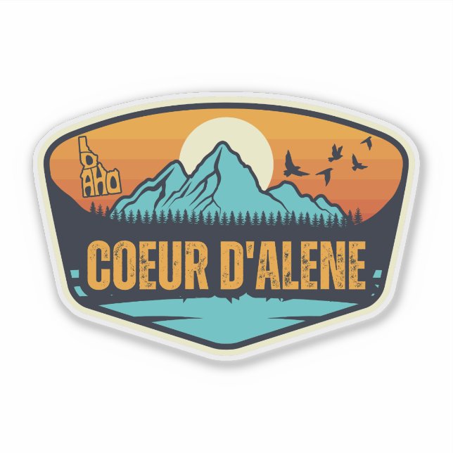 Adesivo Coeur d'Alene, Idaho (Frente)