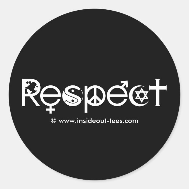 Adesivo Coexistir com Respeito - Paz Bondade & Tolerância (Frente)