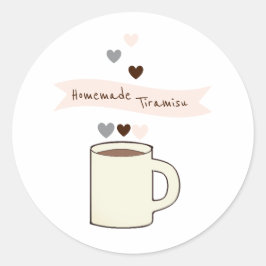 Adesivo Coffee Bridal Shower Homemade Tiramisu