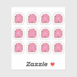 Adesivo Coffee Letter A: Monogram Initial Sheet