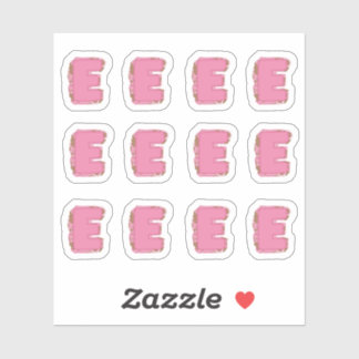 Adesivo Coffee Letter E: Monogram Initial Sheet