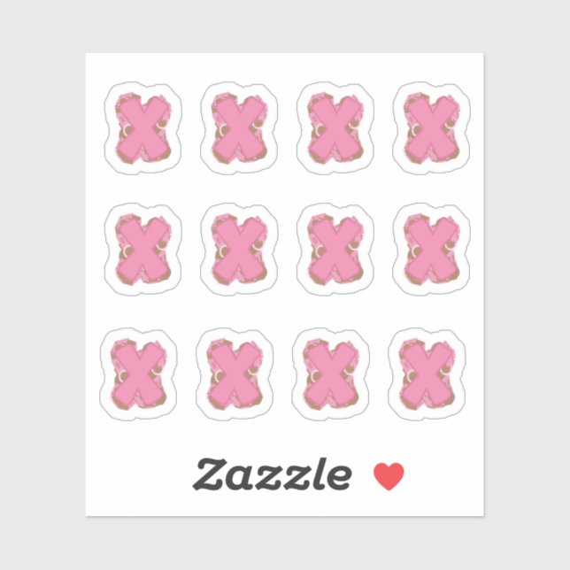 Adesivo Coffee Letter X: Monogram Initial Sheet (Folha)