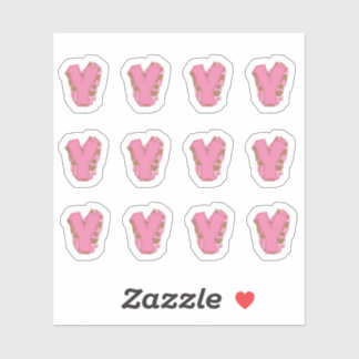 Adesivo Coffee Letter Y: Monogram Initial Sheet