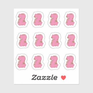 Adesivo Coffee Letter Z: Monogram Initial Sheet