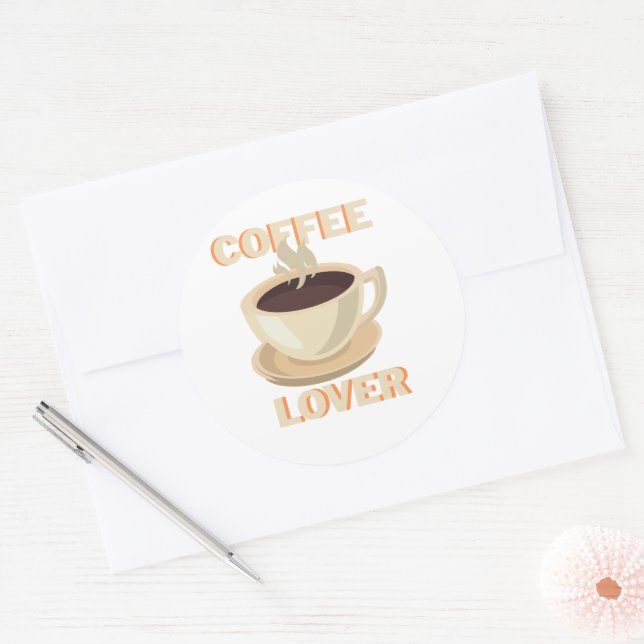 Adesivo Coffee Lover – Cute & Cozy for Caffeine Fans (Envelope)