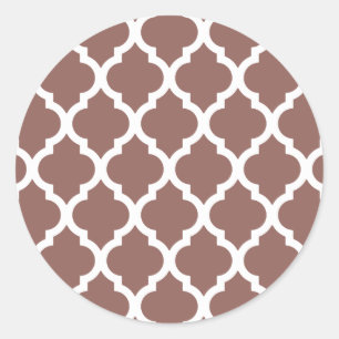 Adesivo Cognac Brown Azulejo Marroquino Trellis