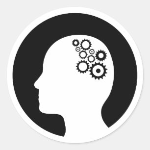 Adesivo Cogs trabalhando no cérebro