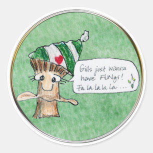 Adesivo Cogumelo alegre dos desenhos animados de ChrisMUSH