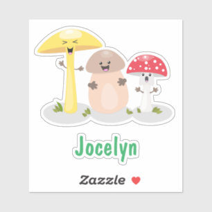 Adesivo Cogumelo Cawaii, toadstool