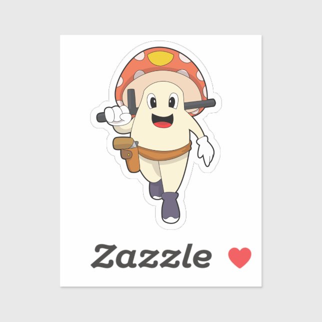 Adesivo Cogumelo como policial da polícia (Folha)