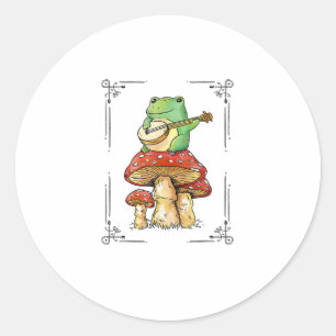 Adesivo Cogumelo Sapo Goblincore Micologia Desenho Artísti
