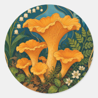 Adesivo Cogumelos Chanterelle Cozinha Abundância Florestal