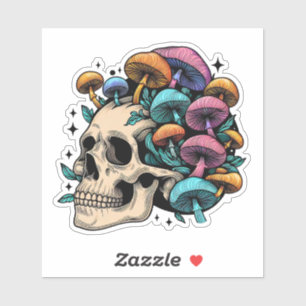 Adesivo Cogumelos Coloridos Psicodélicos Cottagecore