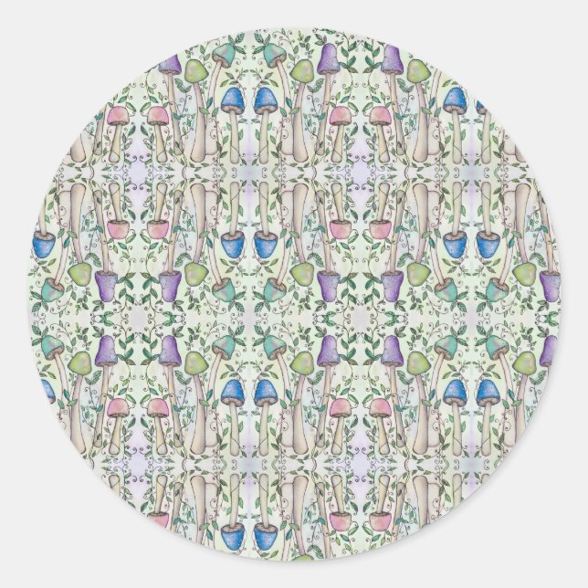 Adesivo Cogumelos e vinha (Frente)