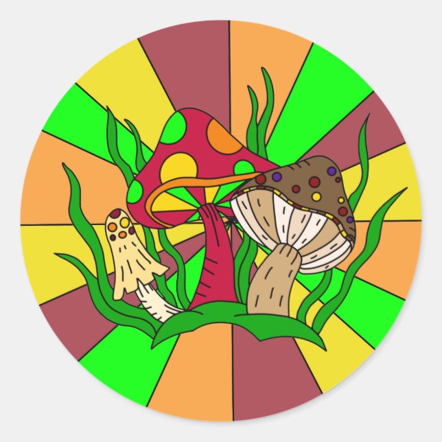 Adesivo Cogumelos Magos Retroativos (Frente)