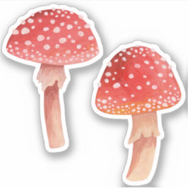 Adesivo Cogumelos vermelhos. Mosca-das-florestas — Amanita